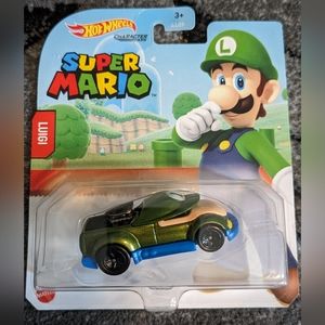 Super Mario bros Luigi Hot Wheels character car brand new